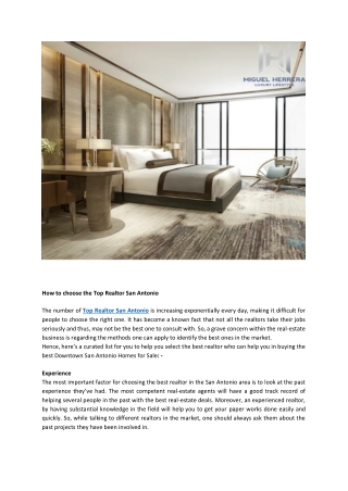 How to choose the Top Realtor San Antonio 