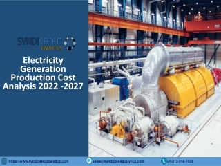 Electricity Generation Production Cost Analysis PDF 2022-2027