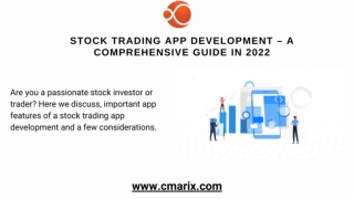 Stock Trading App Development – A Comprehensive Guide in 2022