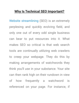 Why Is Technical SEO Important