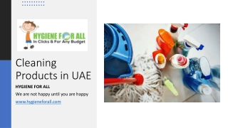cleaning Products in UAE