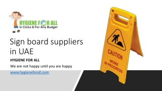 Sign Board Suppliers in UAE