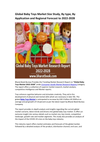 Global Baby Toys Market Research Report 2022-2028