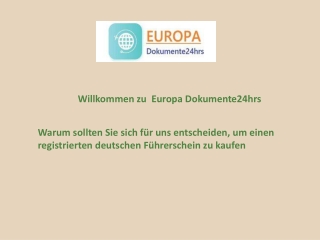 Warum sollten Sie sich für uns entscheiden, um einen registrierten deutschen Führerschein zu kaufen