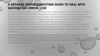 Effective method to resolve QuickBooks Error 1328