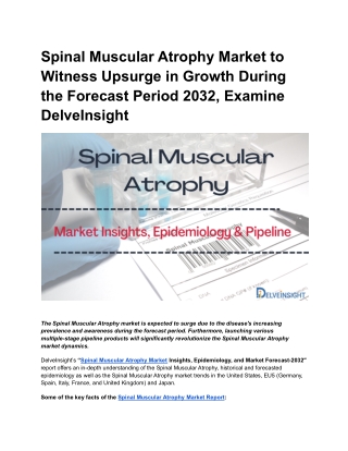 Muscular Atrophy Market Insights and Market Analysis