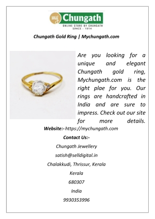 Chungath Gold Ring  Mychungath