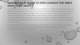 Verify method to resolve QuickBooks is Unable to Open Company File Error