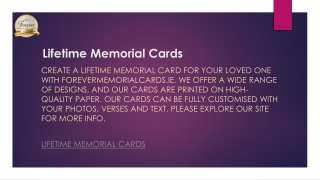 Lifetime Memorial Cards  Forevermemorialcards.ie