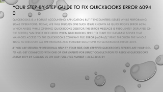 An appropriate way to resolve QuickBooks error 6094