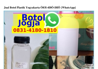 Jual Botol Plastik Yogyakarta 08ᣮI_ㄐI80_I8I0(whatsApp)