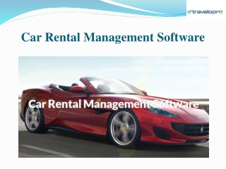 Car Rental Management Software