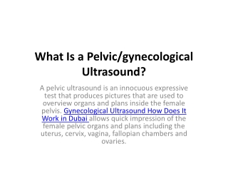 Pelvic Ultrasound blog