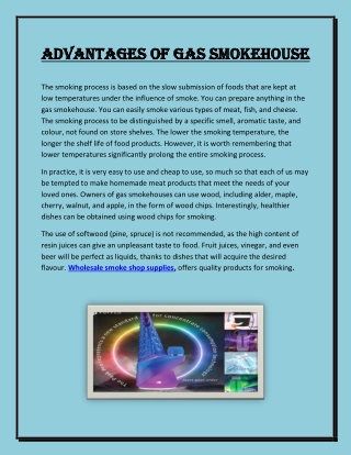 Advantages of Gas smokehouse