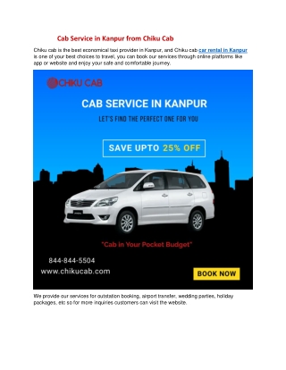 Cab Service in Kanpur