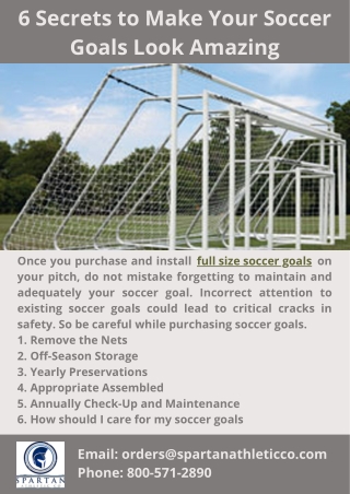 6 Secrets to Make Your Soccer Goals Look Amazing