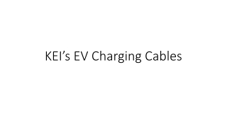 EV Charging Power Cables by KEI Industries