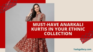 Must-Have Anarkali Kurtis In Your Ethnic Collection