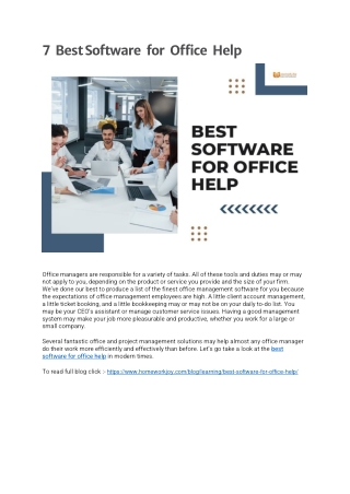 7   Best Software   for   Office   Help