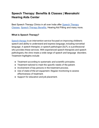 Speech Therapy_ Benefits & Classes _ Meenakshi Hearing Aids Center