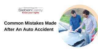 Common Mistakes Made After An Auto Accident