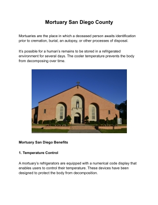 Mortuary San Diego County