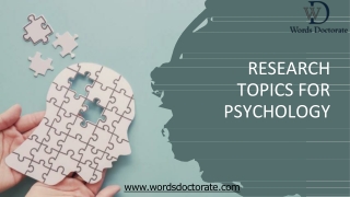 Research Topics for Psychology - PPT