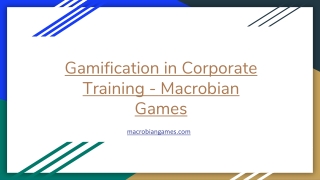 Gamification in Corporate Training