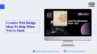 Creative Web Design Ideas to Help When You are Stuck