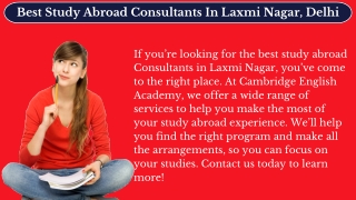 Best Study Abroad Consultants In Laxmi Nagar, Delhi