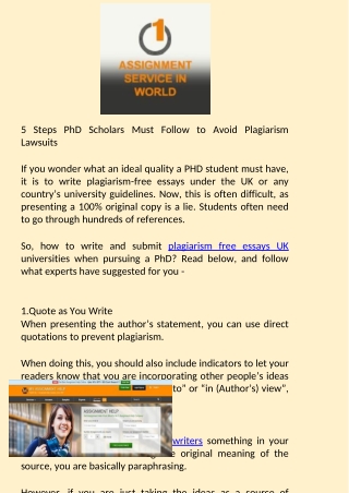 5 Steps PhD Scholars Must Follow to Avoid Plagiarism Lawsuits