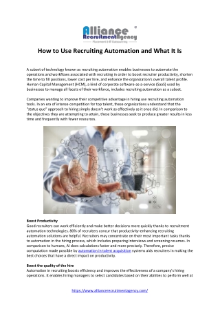 Best automation in talent acquisition