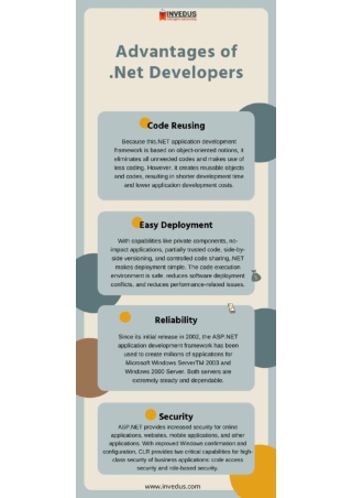 Advantages of DOT Net Developers - Invedus