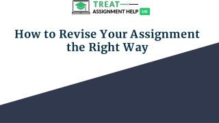 How to Revise Your Assignment the Right Way