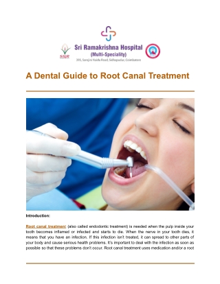 A Dental Guide To Root Canal Treatment