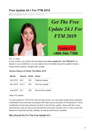 Free Update 24.1 For FTM 2019 - Family Tree Maker Software