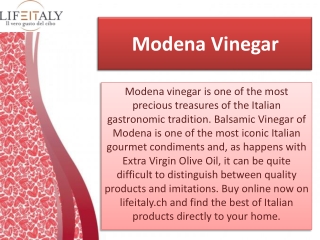 Modena Vinegar