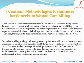 5 Common Methodologies to minimize bottlenecks in Wound Care Billing