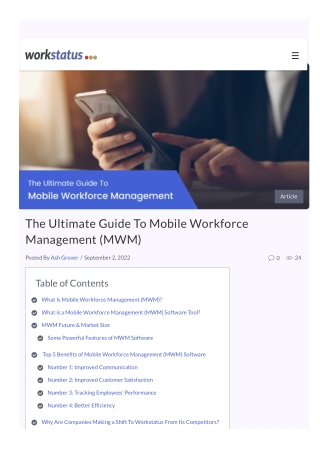 The Ultimate Guide To Mobile Workforce Management (MWM)
