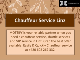 Chauffeur Service Linz