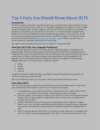 Top 5 Facts You Should Know About IELT1-1