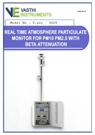 PM 10 PM 2.5  Monitor - Vasthi Instruments