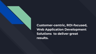 web application development company india