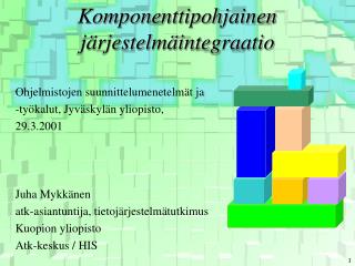 Komponenttipohjainen järjestelmäintegraatio