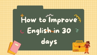 How to Improve English in 30 days