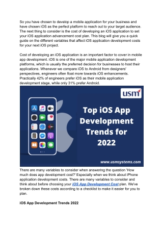Top iOS App Development Trends for 2022