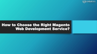 How to Choose the Right Magento Web Development Service