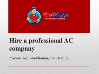 Hire a professional AC company
