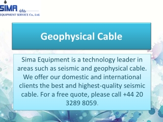 Geophysical Cable