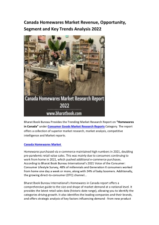 Canada Homewares Market Research Report 2022